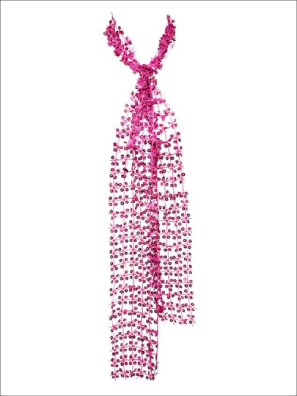 Sequin Skinny Scarf Headband Tie Polyester Blend Lightweight 61x3.5